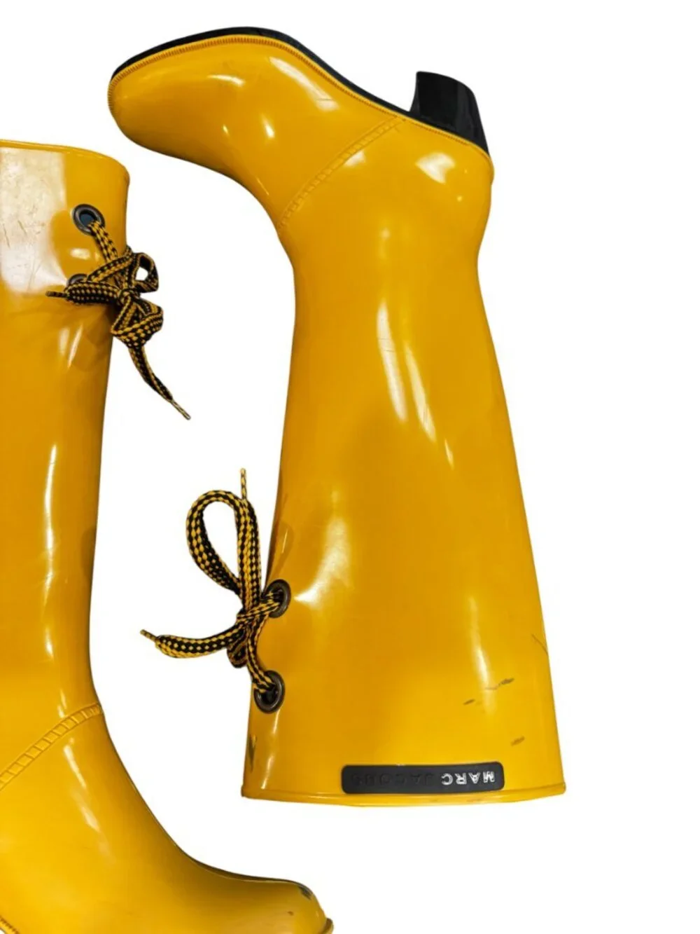 Marc Jacobs Yellow Wellington Rain Boots Made in Italy Size 38 / US 7